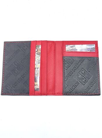 Porte-cartes en cuir véritable pour hommes, marque Coveri Collection, art. 517054.335 6