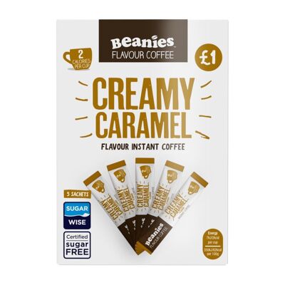 Beanies Creamy Caramel Flavoured Coffee Sachets 5 pack