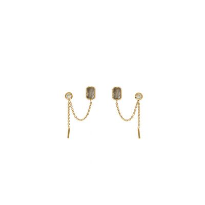 Damona dangling earrings - Labradorite