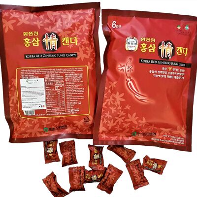 Caramelo de ginseng rojo coreano