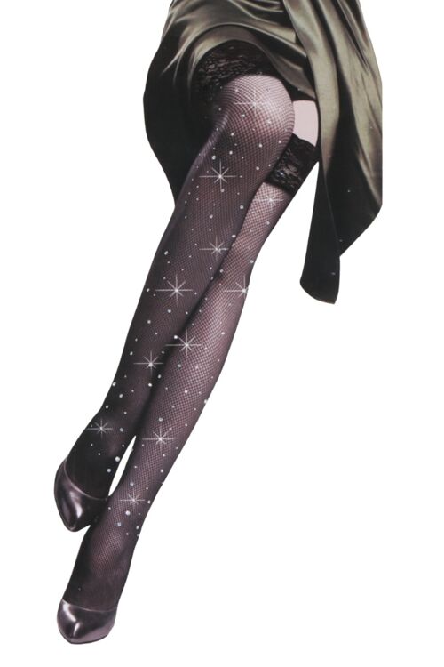 DIAMOND fishnet stockings with sparkling stones