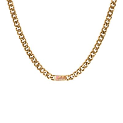 Columba chain necklace - Pink mother-of-pearl