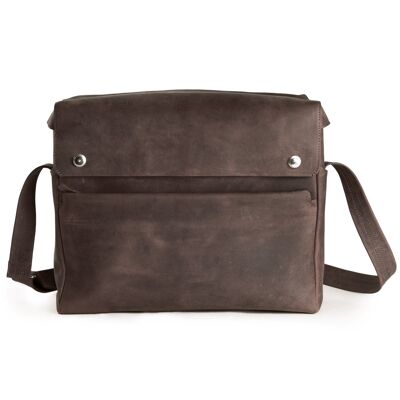 Tank camerabag large leather - leather 'Toro' - brown