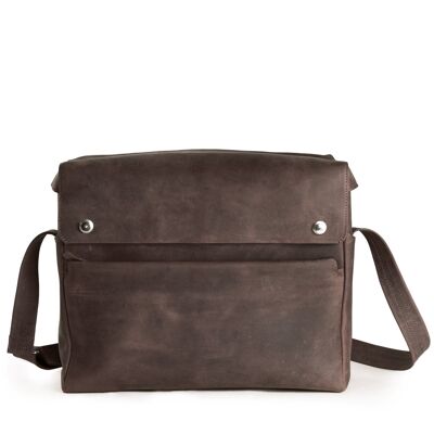 Tank camerabag large leather - leather 'Toro' - brown