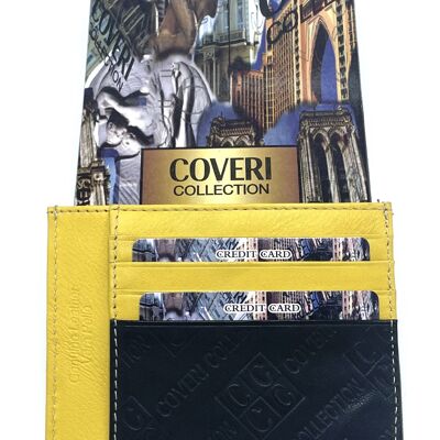 Porte-cartes en cuir véritable pour hommes, marque Coveri Collection, art. 517921.335