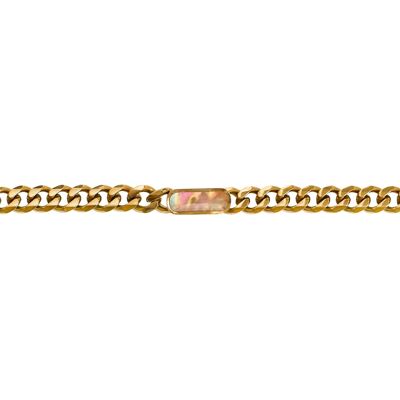 Bracelet chaîne Columba - Nacre rose