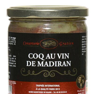 Coq au vin de Béarn, conservera GRATIEN, tarro 340g