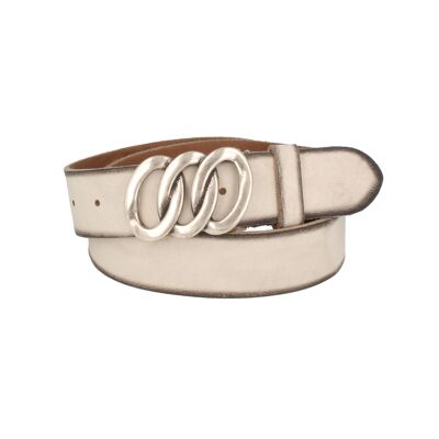 Ceinture Femme Cuir Apollo Jeans Crème Beige Clair