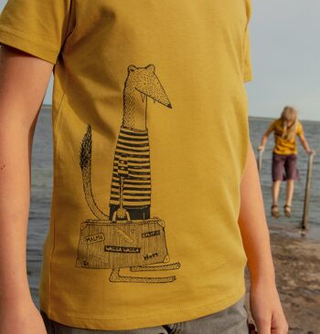 T-shirt enfant belette voyageuse 7