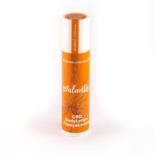 Malantis C.B.D Bodylotion Papaya Lemon | Körperlotion mit Sheabutter und Panthenol 100% Naturkosmetik