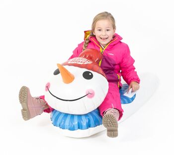 Traîneau gonflable pour enfants en forme de bonhomme de neige Alpine Blast | Blanc | 120x84x55cm 4