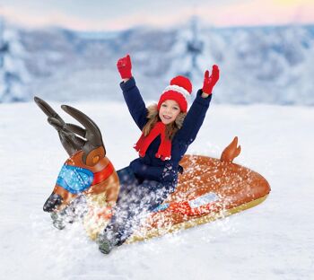 Traîneau gonflable pour enfants à rennes Alpine Blast | Marron | 140x104x82cm 1