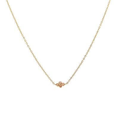 Ouranos chain necklace - Pink Zircon