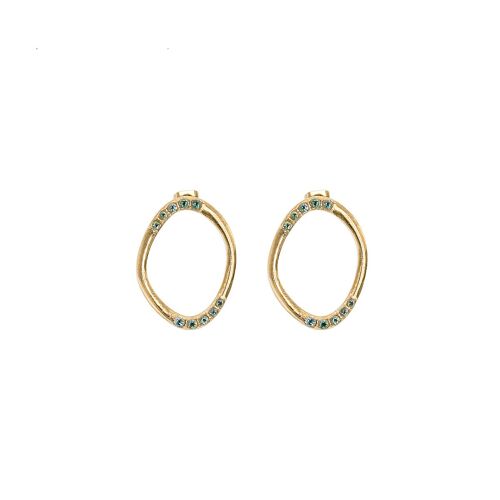 Boucles d'oreilles pendantes Dionysos - Zircon vert