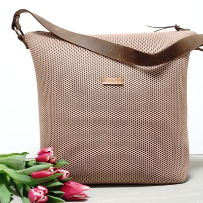 Bolso Hobo grande beige