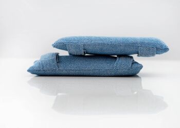 Epaulettes MySol Blue Tweed - coton recyclé 1