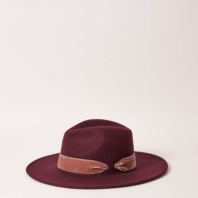 CAPPELLO GABIN BORDEAUX PROFILI IN VELLUTO