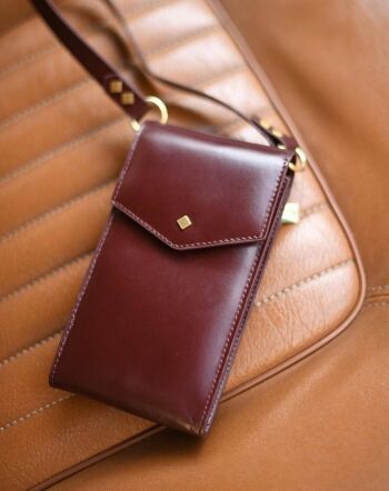 POCHETTE SMARTPHONE SHEILA RECYCLE BORDEAUX 1