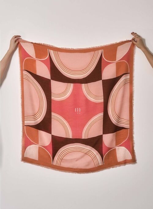 FOULARD GEOMETRIC ROSE