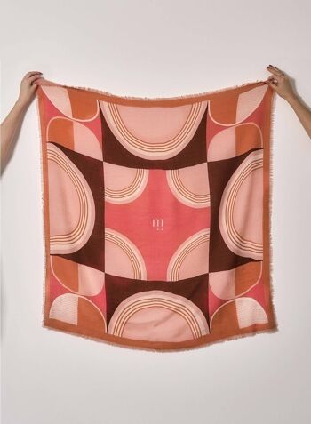 FOULARD GEOMETRIC ROSE 1