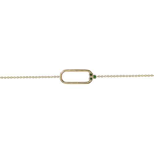 Bracelet chaîne Chaos - Zircon vert