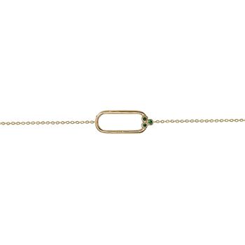 Bracelet chaîne Chaos - Zircon vert 1
