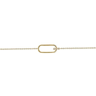 Bracelet chaîne Gaïa - Zircon blanc
