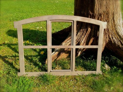 Eisenfenster für Gartenmauer, Stallfenster, Fenster für antike Mauer-Poka-57x42