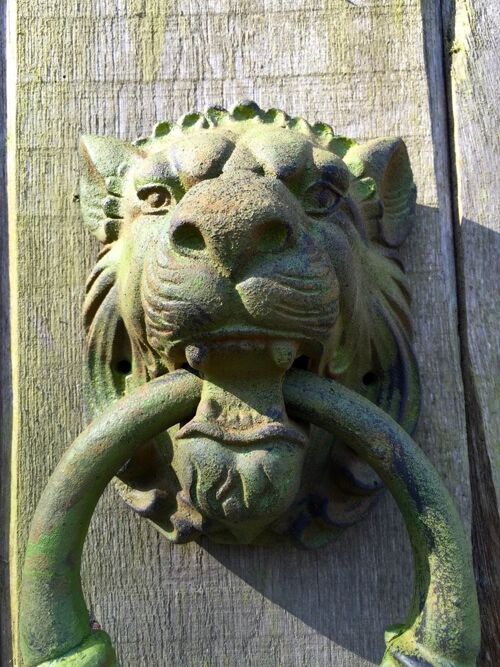 Türklopfer Gartentor, großer Löwe, Tor oder Tür-Dekoration, wie antik- aus Eisen