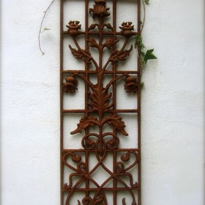 Türgitter mit Glockenblume, sehr schönes Gitter für Haustür, Jugendstil-Art Deco