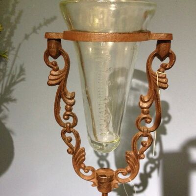 Glas-Regenmesser, originelle Dekoration Niederschlagsmesser als  Beetstecker