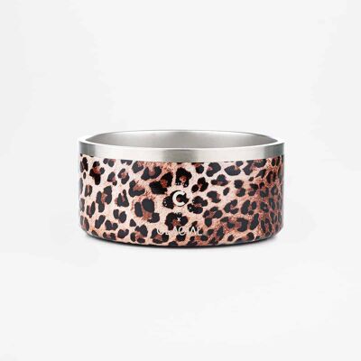 Leopard Dog Bowl-One size