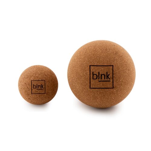 blnk Faszienball Kork, Massageball Faszien - der Massage Ball - Faszienbälle Set 10 cm und 6 cm