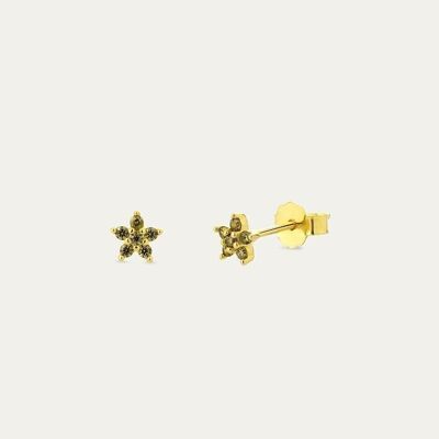 Pendientes Giorgia Green Gold -    Flor de Menta  -