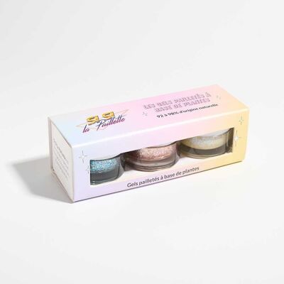 Coffret 3 Gels Pailletés - Le Cosmique