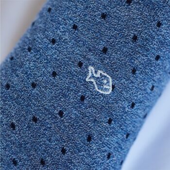 Chaussettes en coton peigné Square - Bleu jean 3