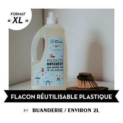 Jean Bouteille -- Bouteille plastique buanderie format L (origine france) -  1 l