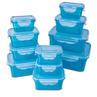 11 piezas Conjunto de contenedores de almacenamiento fresco, azul