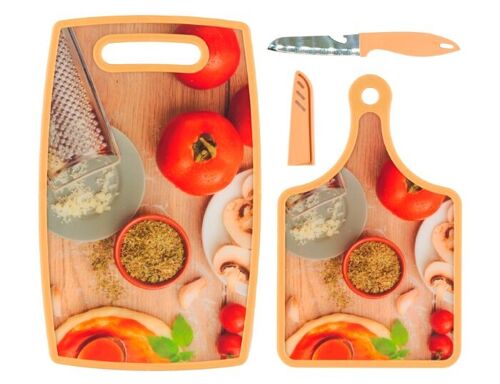3-tlg. Schneidebretter-Set mit Messer
Design: Tomate