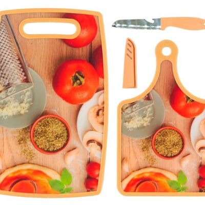 3-tlg. Schneidebretter-Set mit Messer
Design: Tomate