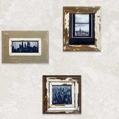 New York, New York - Composition of 3 frames in recovered woods