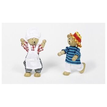 Benna & Bennoh the Bears Boîte d'habillage de marionnettes flexibles 2