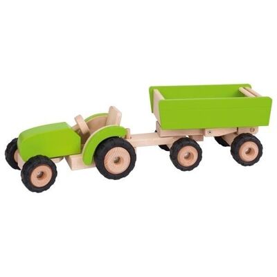 Traktor mit Anhänger - Grün