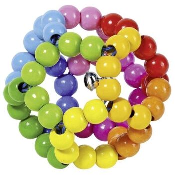 Anneau tactile élastique boule arc-en-ciel