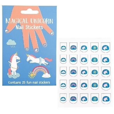 Pegatinas de uñas infantiles - Unicornio Mágico