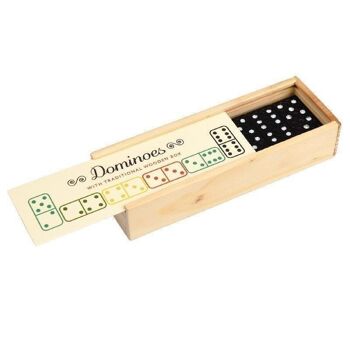 Coffret en bois de dominos 3