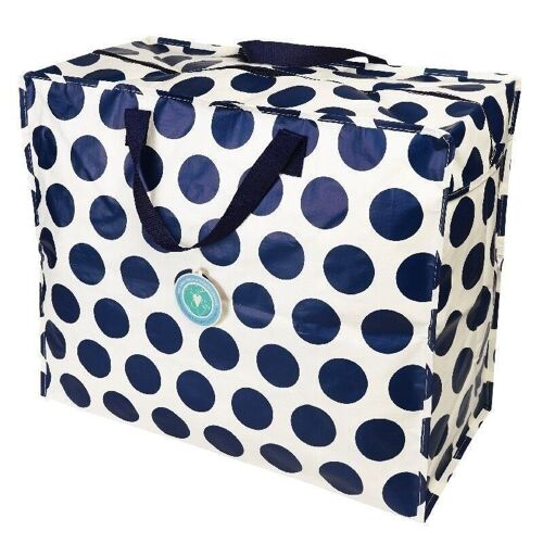 Jumbo storage bag -  Navy on white Spotlight