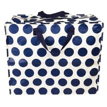 Sac de rangement Jumbo - Marine sur blanc 3