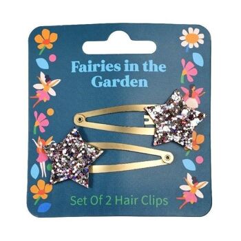 Barrettes étoiles scintillantes (lot de 2) - Les fées du jardin 3