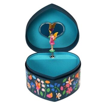 Boîte à bijoux musicale coeur - Les fées du jardin 2